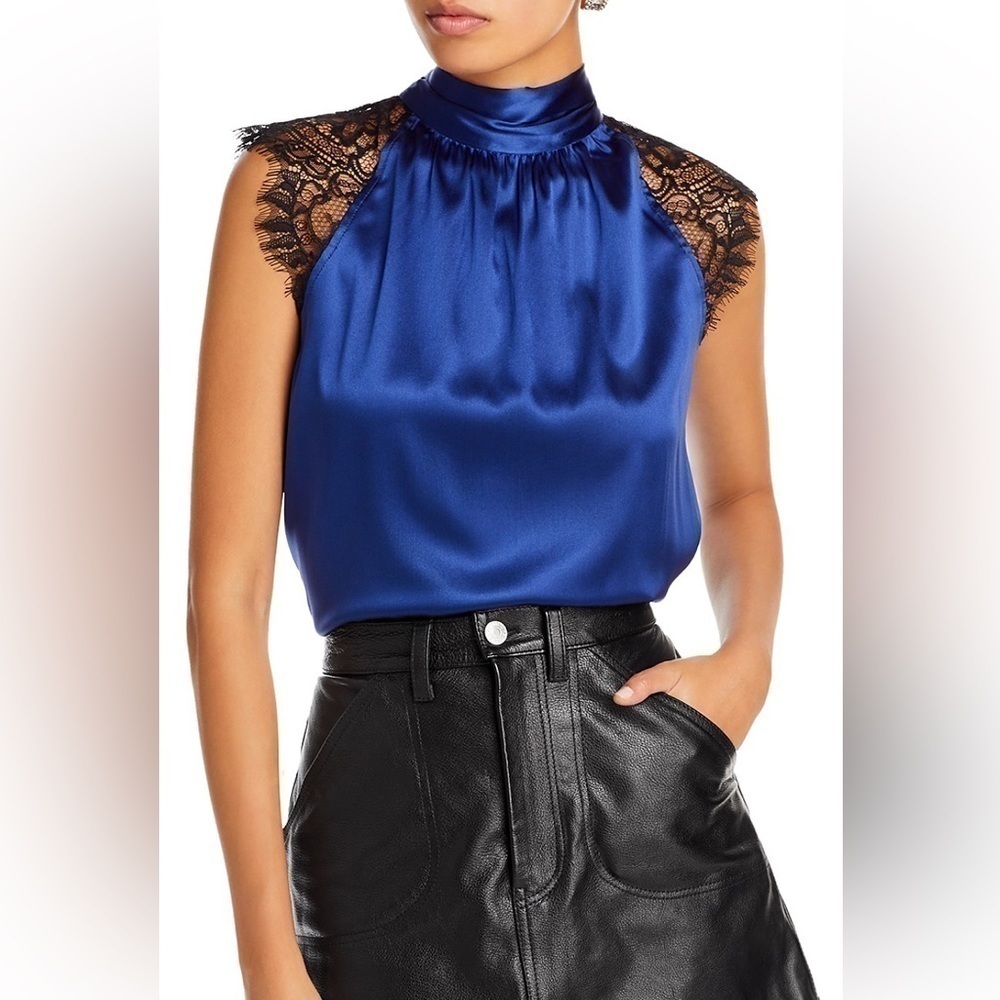NEW GENERATION LOVE Shayna halter blouse in navy / Oxford size XXL